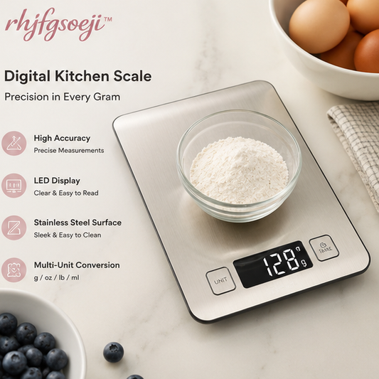 rhjfgsoeji™ Stainless Steel Digital Kitchen Scale with LED Display