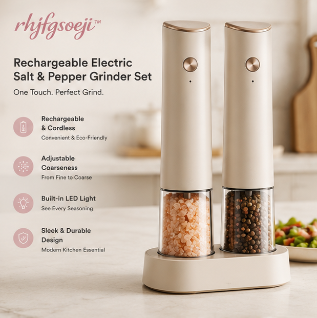 rhjfgsoeji™ Rechargeable Electric Salt & Pepper Grinder Set